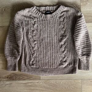 Express Women's Taupe Cable Knit Sweater